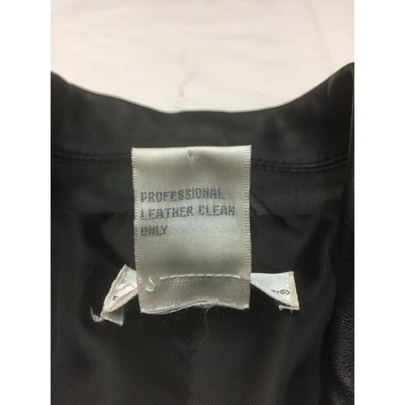 Women's Preswick & Moore Black Leather Jacket Size S - Picture 11 of 13